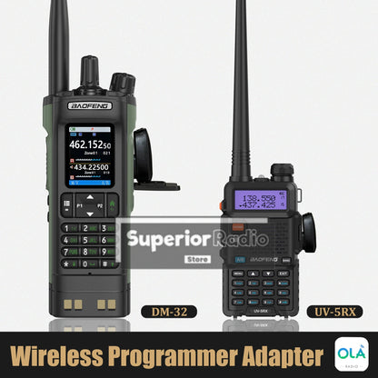 Walkie Talkie Bluetooth Wireless Programmer Plug & Play No Driver Issue Phone APP Programming for Baofeng DM-32 UV-5R BF-T20D