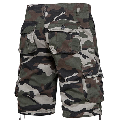 Mens Camo Shorts Men Camouflage Overalls Loose Casual Outdoor Sports Half Pants Side Pocket Cotton Comfortable Shorts