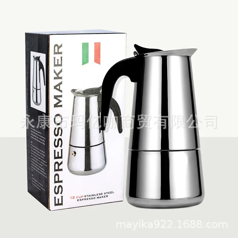Explosions Stainless Steel Mocha Pot European Coffee Cup Portable Electric Coffee Pot Spot Wholesale