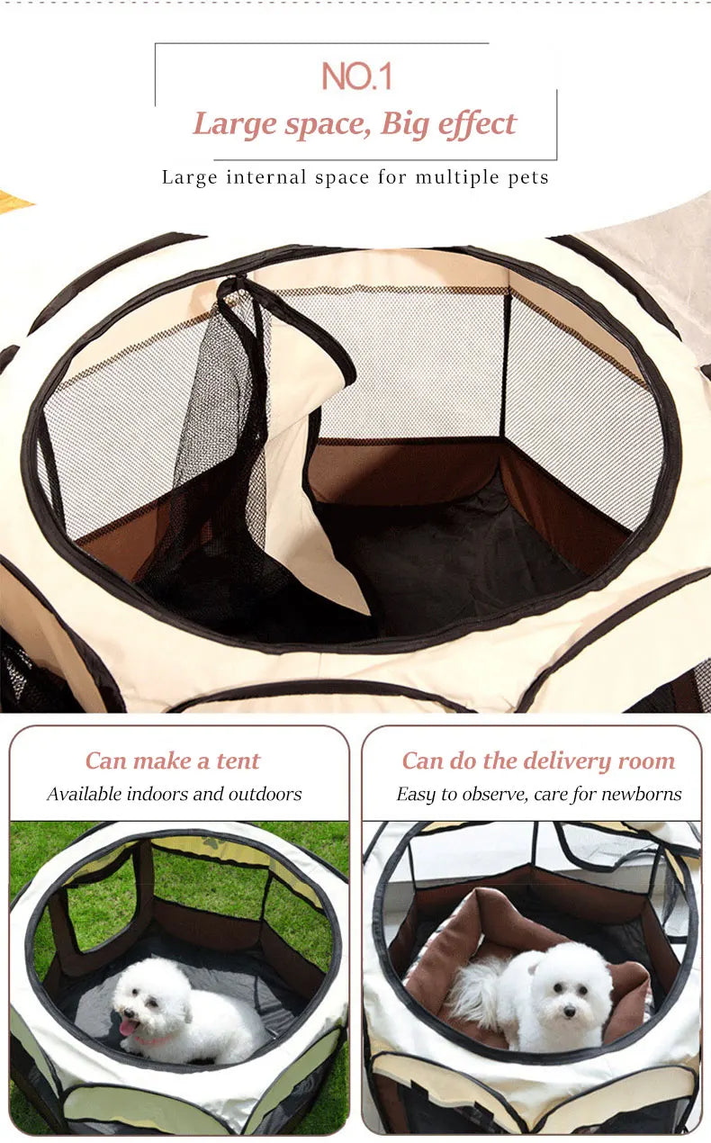 S/M/L Cat Delivery Room Detachable Summer Pet Tent Outdoor Dog Bed Folding Dog Fance Cat Nest Dog Enclosure Cage for Cats Dogs