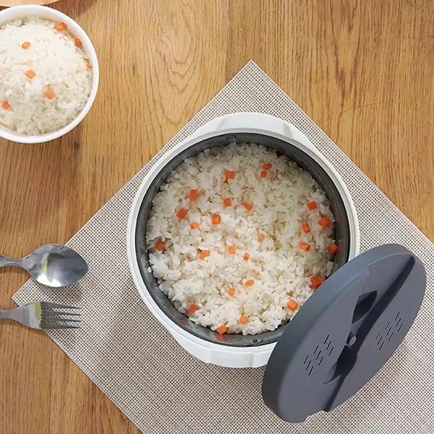 Microwave Oven Rice Cooker Portable Food Container Multifunction Steamer Rice Cooker Bento Lunch Box Steaming Utensils