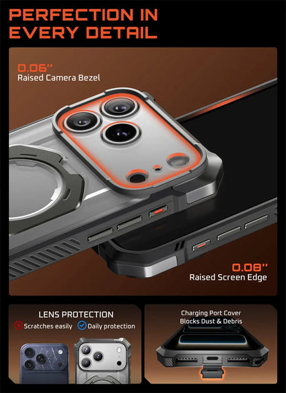 SUPCASE For iPhone 17 Pro Max Case with Camera Control Capture Button UB Grip Heavy Duty Rugged Magnetic Phone Case with Stand