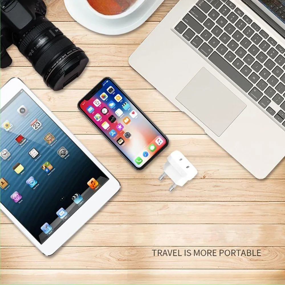 1 Pcs 4.8mm Power Plug Adapter US To EU Euro Europe Plug Power Plug Converter Travel Adapter Power Converter Outlet
