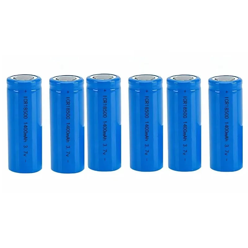 3.7V 18500 rechargeable lithium battery 1400mAh rechargeable battery flashlight strong lighting power tool battery