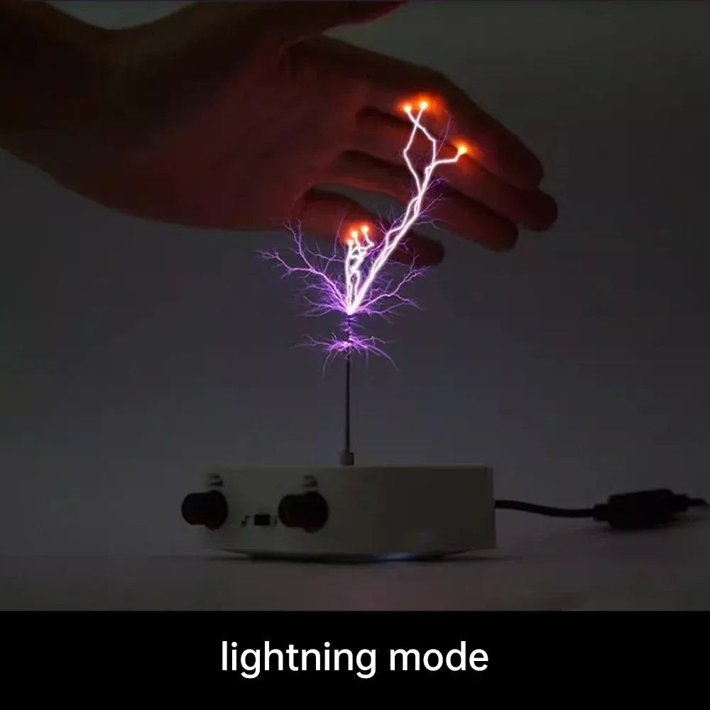 AC110-220V Input Dual Mode Music Tesla Coil Palm Tesla Coil High Frequency Voltage Pulse arc Generator  Artificial Lightning
