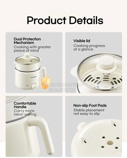Joyoung Multi Electric Cooker Non-stick Coating Liner Electric Cooking Pot Mini Hot Pot For Home Kitchen 800W