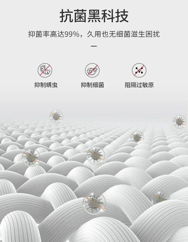 ‌A-Class Soybean Fiber Mattress, Thickened Anti-Bacterial Latex Topper, Breathable Silent Bed Pad, Skin-Friendly Tatami Cushion