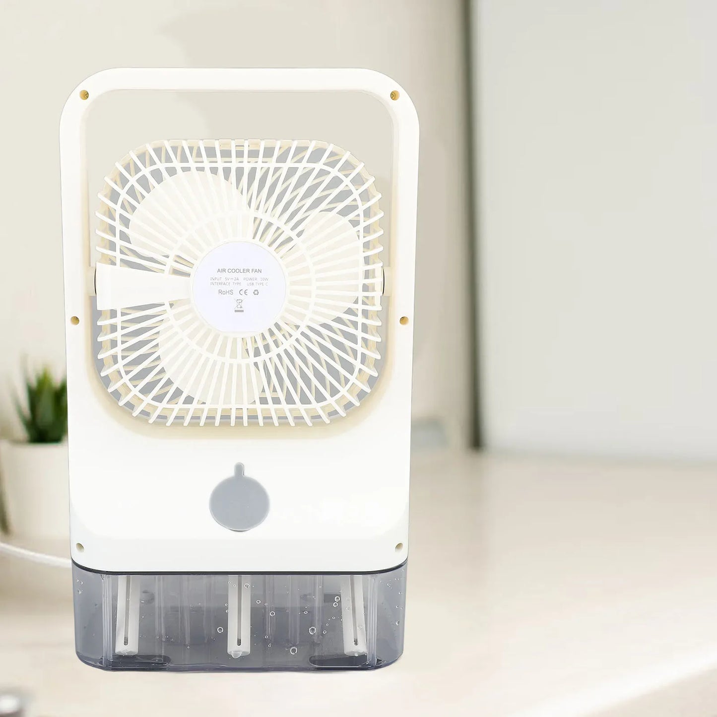 Portable Humidifying Fan Cooler Quiet 3 Gears Automatic Timing Cool Mist Evaporative Fan for Home