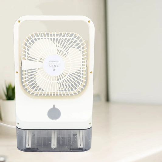 Portable Humidifying Fan Cooler Quiet 3 Gears Automatic Timing Cool Mist Evaporative Fan for Home