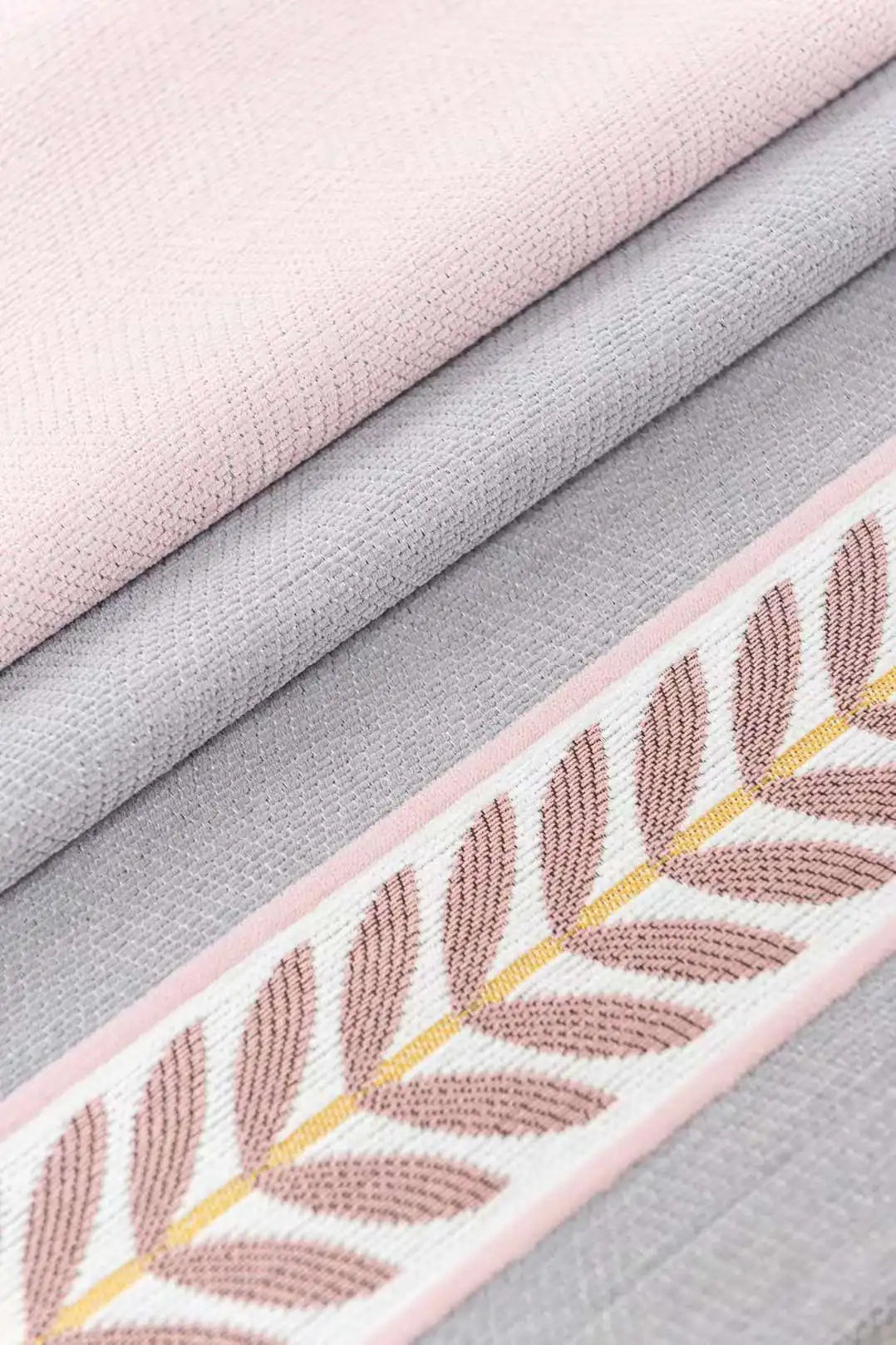New Baby Velvet Seamless Stitching Wheat Ears Standing Edge Living Room Bedroom Blackout Curtain Blue Pink Nordic Simple Rhj