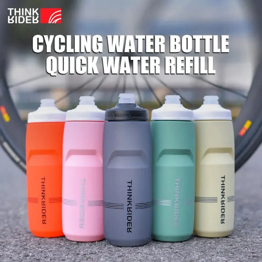 ThinkRider 620ml/750ml Bicycle Bottle MTB Road Bike Water Bottle Outdoor Sports Plastic Portable Large Capacity Drink Cycling by PDG ibma