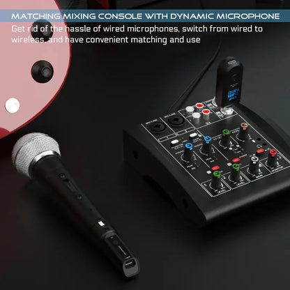 UHF Wireless Microphone System XLR Transmitter Receiver For Dynamic Mic Guitar Audio Mixer PA System
