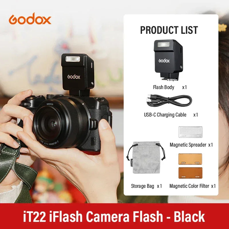 Godox iT20 iT22 C/N/S/F  HSS TTL 2.4G Wireless Touchscreen Pocket Flash for Canon Sony Nikon Olympus Fujifilm