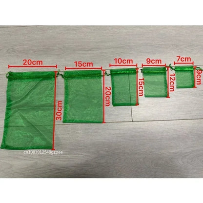 1-100 Drawstring Mesh Bags Packaging Christmas Candy Jewelry Cosmetic Wedding Pocket Gift Bag Multicolor Drawable Organza Pouch