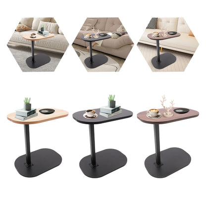Table d'appoint moderne autoportante en forme de C, petite table basse, table d'appoint réglable en hauteur