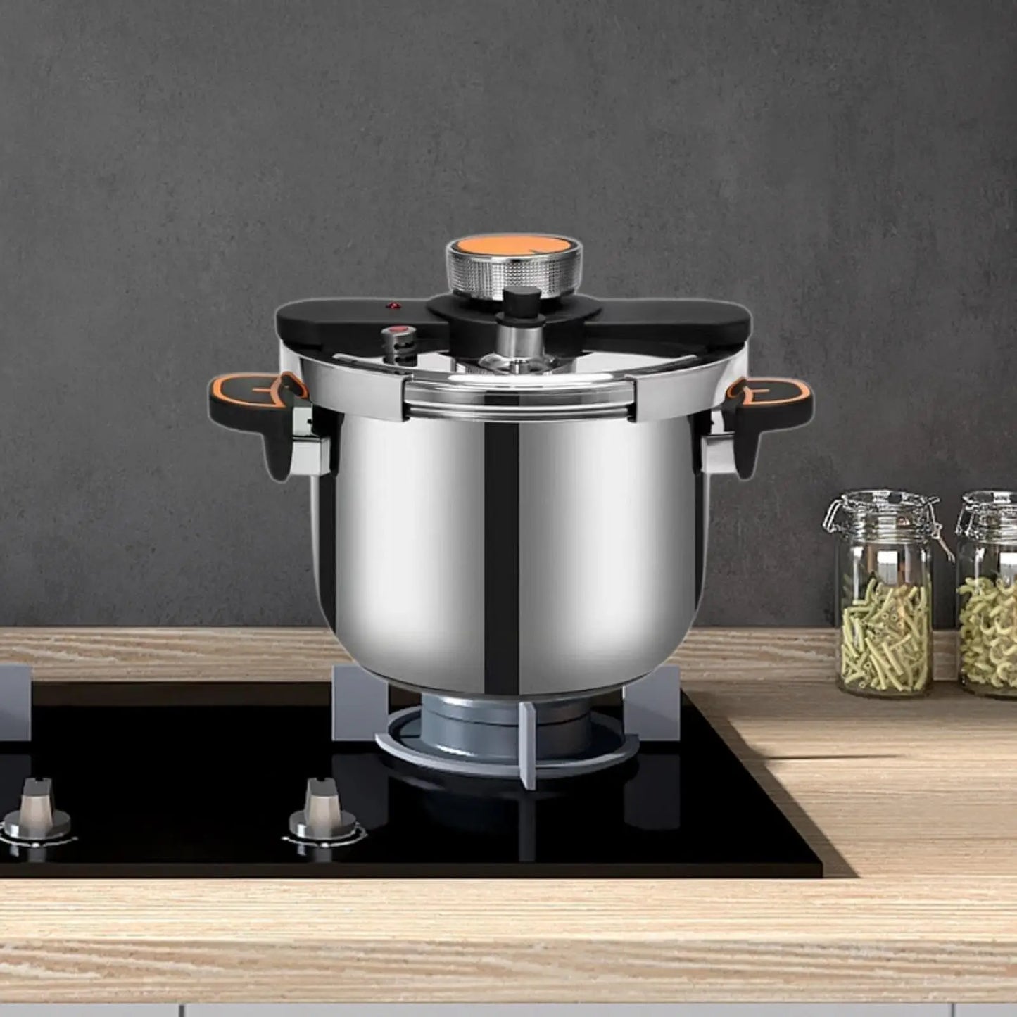 4/6/8L Explosion Proof Pressure Cooker 304 Stainless Steel Thickened Cooker Multifunctional Gas Stove Kitchen Pressure Pot