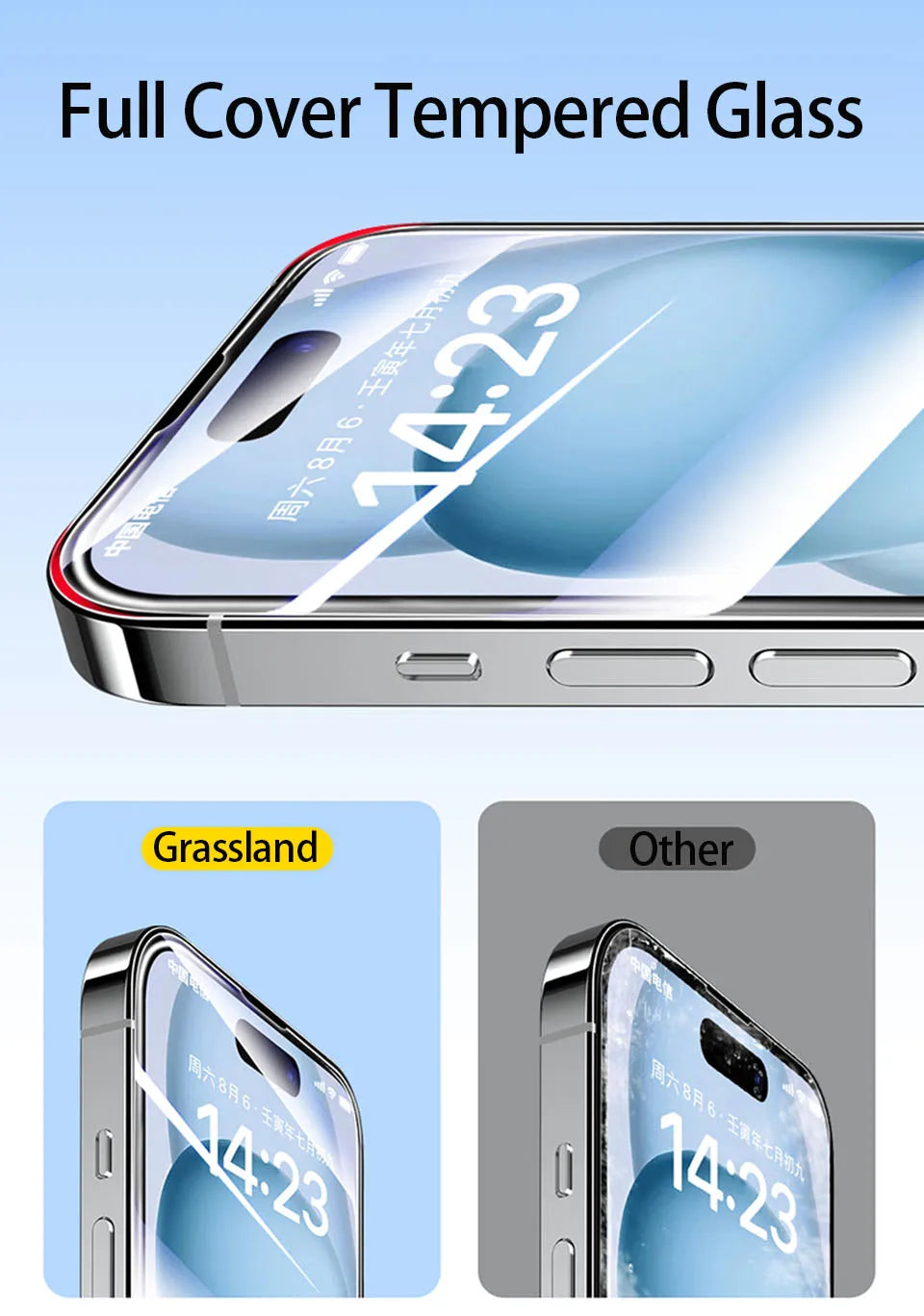 4Pcs Full Cover Tempered Glass For iPhone 16 11 12 13 14 15 Pro Max Anti-Burst Screen Protector For iPhone 7 8 XR XS Max Glass