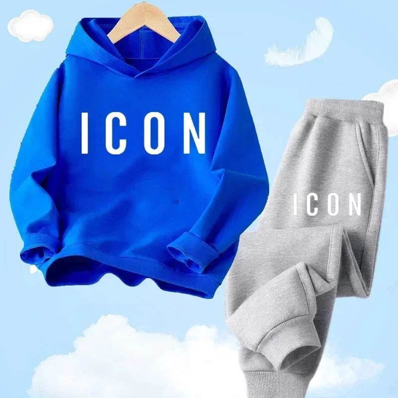 Spring Autumn New Fashion Kids Tracksuits 3-12 Years Boys and Girls Casual Sports Hoodie Tops+Pants 2PC Sets Children's Clothing