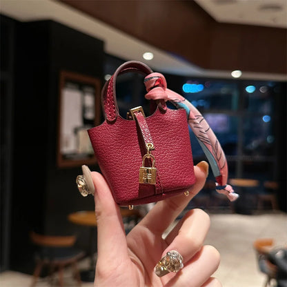 2024 New style Mini House Small Bag Handheld Portable Hand Rope Bluetooth Earphone Bag Zero Wallet Multi functional Small Bag