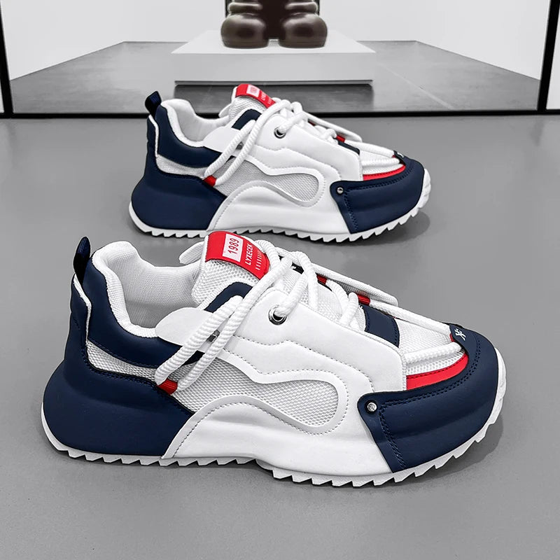 Chunky Sneakers Mens Designer Cover Bottom Sport Shoes Fashion Casual Microfiber Leather Upper Increased Internal Platform Shoes