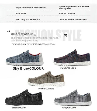 Men 2025 New Leisure Sneakers Spring Summer Breathable Lightweight Outdoor Canvas Shoes Large Size Men's Shoes Walking Loafers
