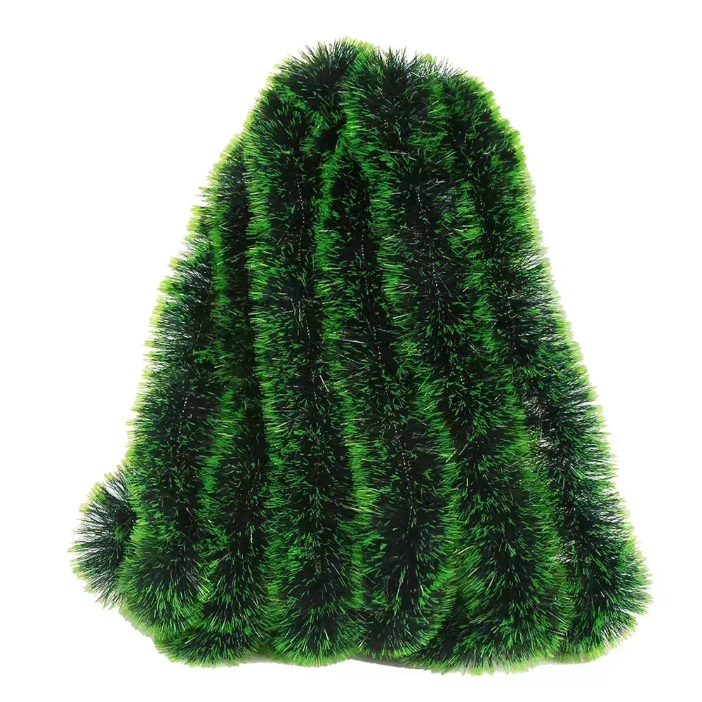 Christmas Tinsel Ribbons Green Cane Ribbon Garland Xmas Tree Hanging Pendent Ribbons Wreath Ornaments Xmas Party Home Decoration