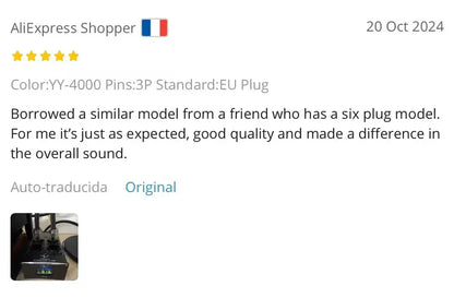 YYAUDIO HiFi Audio Noise AC Power Filter Power Conditioner Power Purifier Surge Protection with EU Outlets Power Strip