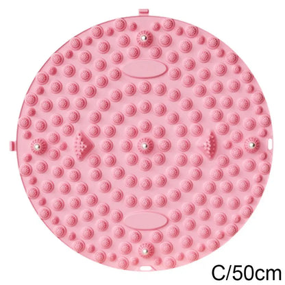 Foot Yoga Massage Acupressure Board Mat Muscle Relaxation Round Exercise Mat Fitness Foot Training Massage Acupressure Mat