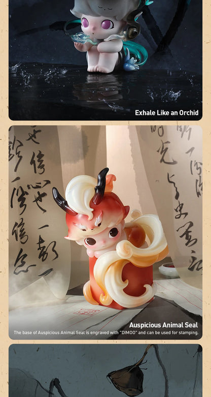 POP MART DIMOO Stories in the Cup Series Mystery Box Genuine Blind Box Guess Toys Bag Ornament Figurines Home Decor Desktop Doll