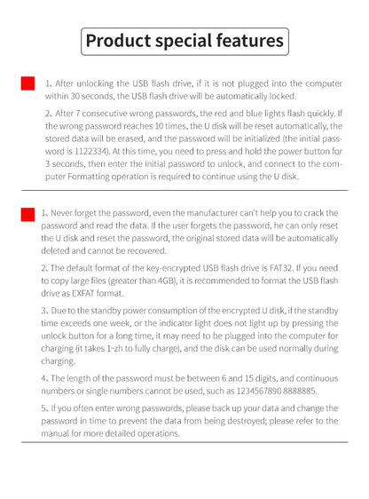 DM FD063 256-bit Encrypted USB Drive Password Secure Flash Drive USB3.0 U Disk Support Reset/Wipe/Auto Lock Function