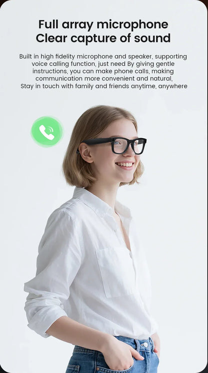 Smart Glasses AI Translation，Photography, Videography，Audio Recording WiFi Transmission Functio Color-Changing Smart Sunglasses