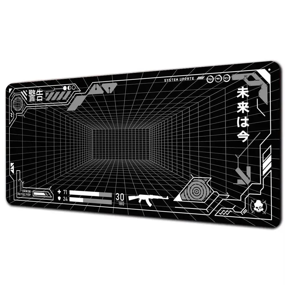 Perspective Grid Desk Mat Gaming Mat Pad on The Table Office Gamer Accessorie Keyboard Mat White Mouse Pad Mouse Carpet  playmat