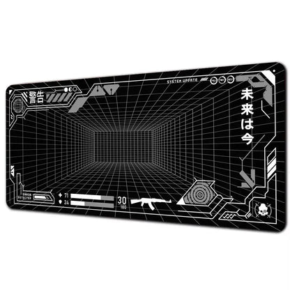 Perspective Grid Desk Mat Gaming Mat Pad on The Table Office Gamer Accessorie Keyboard Mat White Mouse Pad Mouse Carpet  playmat