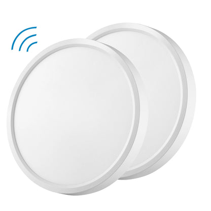 Oeegoo 24W LED Ceiling Light with Radar Motion Sensor, 2400 LM LED Lamp with Motion Sensor Indoor Round, 4000K, φ30CM