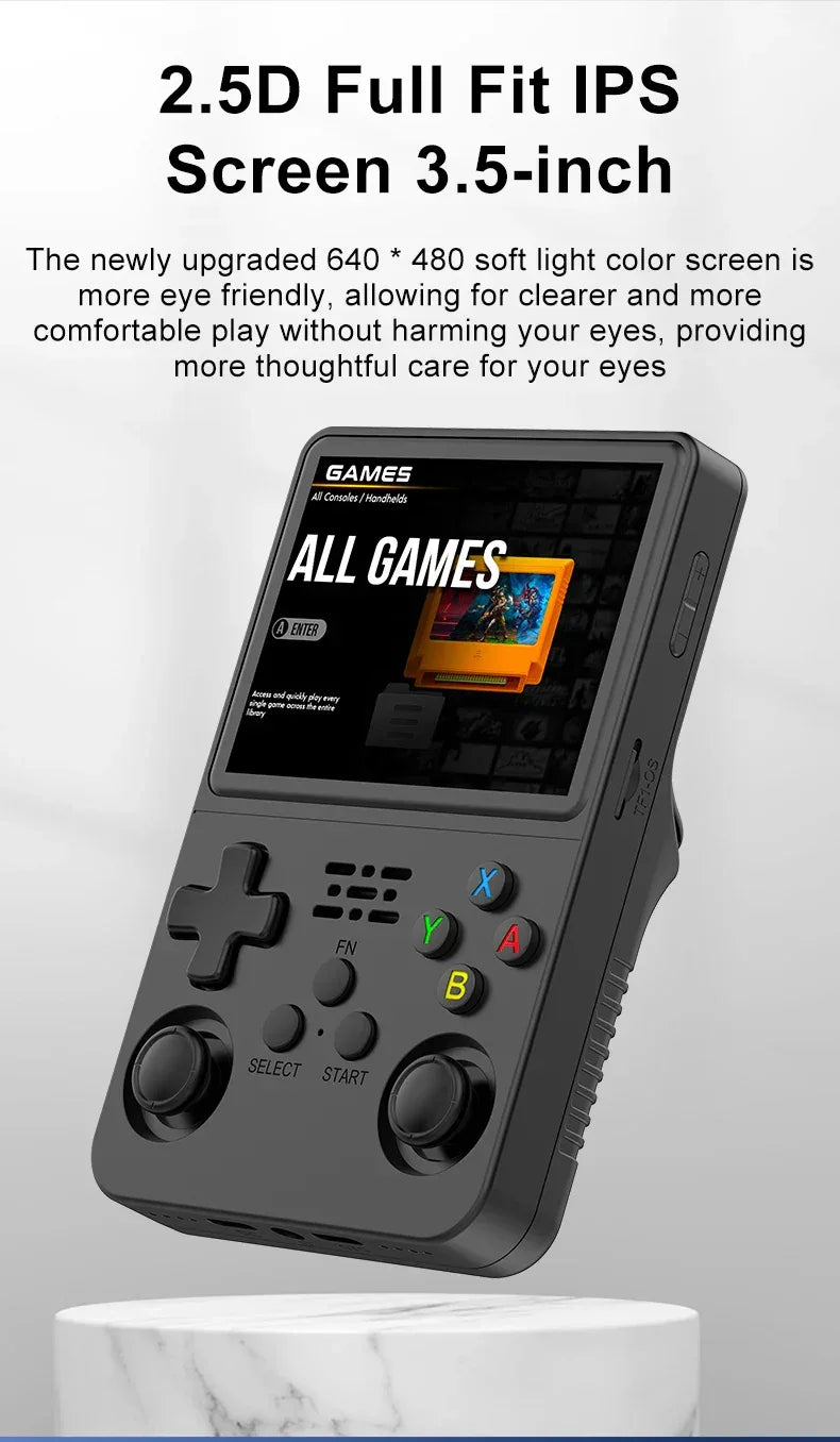 New R36HD Retro Handheld Video Game Console ARKOS System 3.5 Inch IPS Screen Classic Portable Pocket Video Player Games Boy Gift