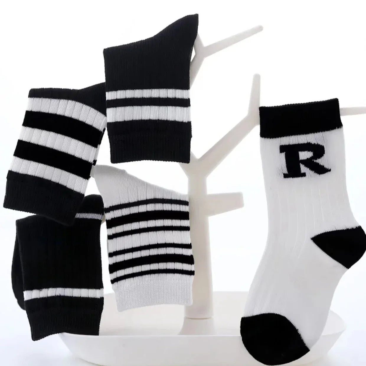 5 Pairs Autumn Fashion Boys Sock for Kids Cute Baby Girl Happy Funny Boat Long Socks White Spring Children's Clothes