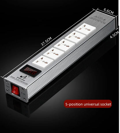 ATAUDIO Hifi Power Filter Power Power Conditioner Purifier Surge Protection with US Plug and Universal Socket