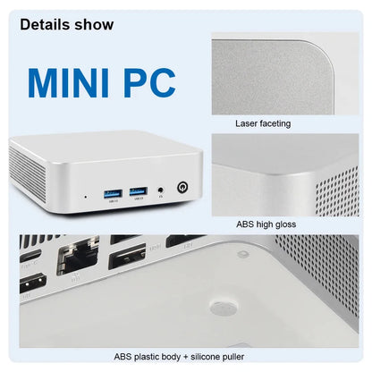 SZBOX W6 Intel N3700/ N3710/N3160 Mini PC DDR 2*SATA SSD Wifi BT Pocket Office Computer Windows 10 Computer