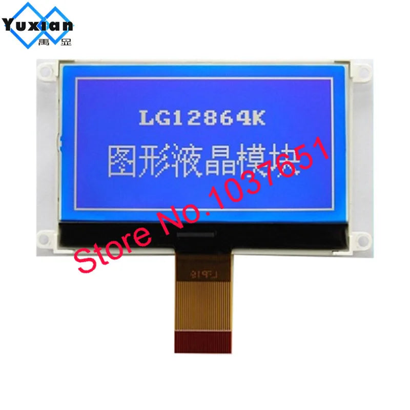 128x64 COG Lcd Display Module Screen 3.3V ST7565P COG LED serial SPI ST7567 ST7565R Good Quality LG12864K blue or white