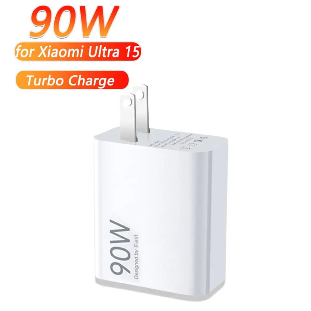 90W Fast Charger For Universal USB Charging Power Adapter USB To Type C Quick Charging Cable Accessories Wall USB Charger