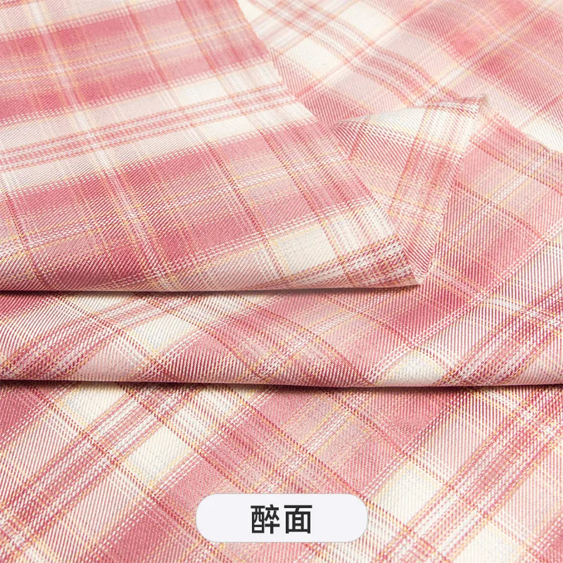 Plaid Fabric By The Meter for Japanese Jk Uniform Skirts Clothing Hair Band Clothes Pillowcases DIY Sewing Textile Anti Wrinkle