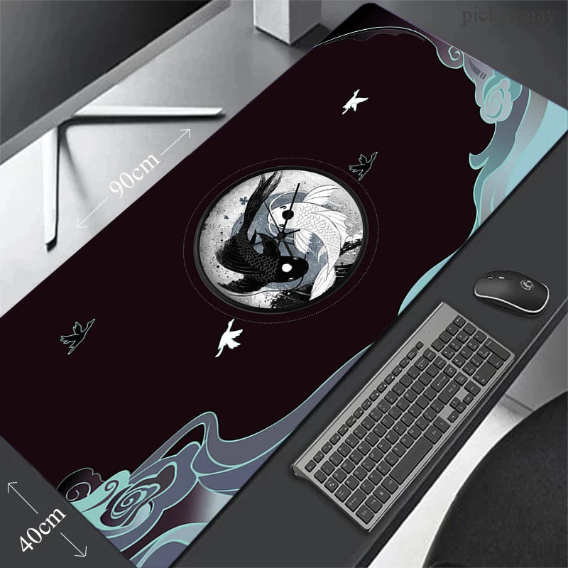 Fish Mouse Pad Gaming Mousepad Mat Gamer Mouse Mat Keyboard Mat Desk Mat Carpet Mausepad XXL For Computer Laptop Pad