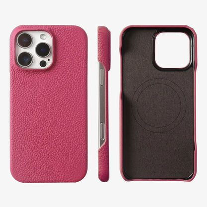 Premium Magnetic Genuine Leather Case For iphone 16 Pro Max 15 14 13 12 11 Wireless Charge Magnet Magsafe Cover Shockproof Coque