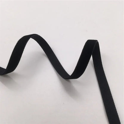 5Yards Nylon Black Velvet Ribbon Golden Single Face for Handmade Gift Bouquet Wrapping Home Party Decoration Christmas