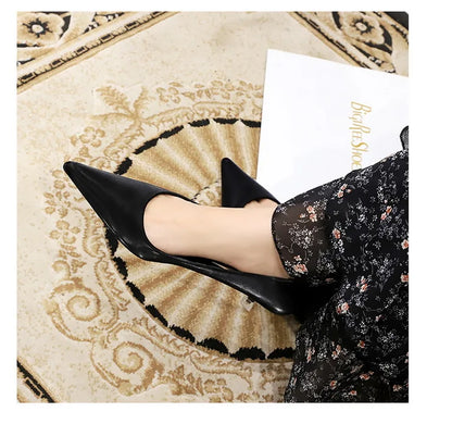 BIGTREE Shoes Women 4.5 Cm Heels Pointed Toe Woman Pumps Fashion Kitten Heels Large Size 34-43 Sexy Mid Heeled Female Shoes 2026