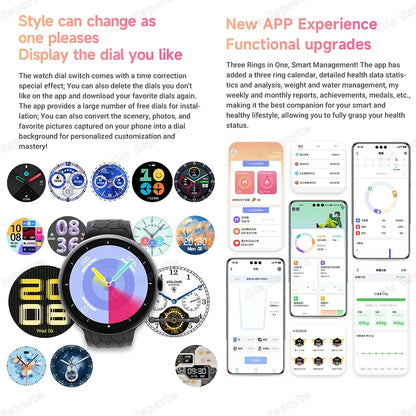 7 in 1 Strap Smart Watch Sports Watch Men Women AMOLED Screen GPS Bluetooth Calls Waterproof SmartWatch for Android IOS 2025 New