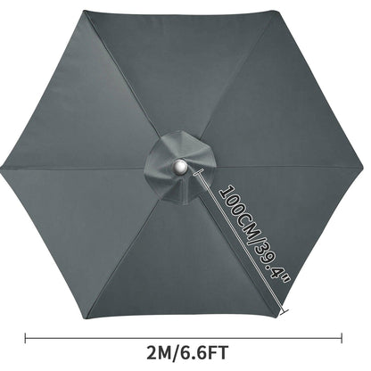 Waterproof Replacement Umbrella Cloth 2/3M Patio Parasol Cover UV-Anti Canopy Cover Replacement Parasol Cover for Balcony Garden
