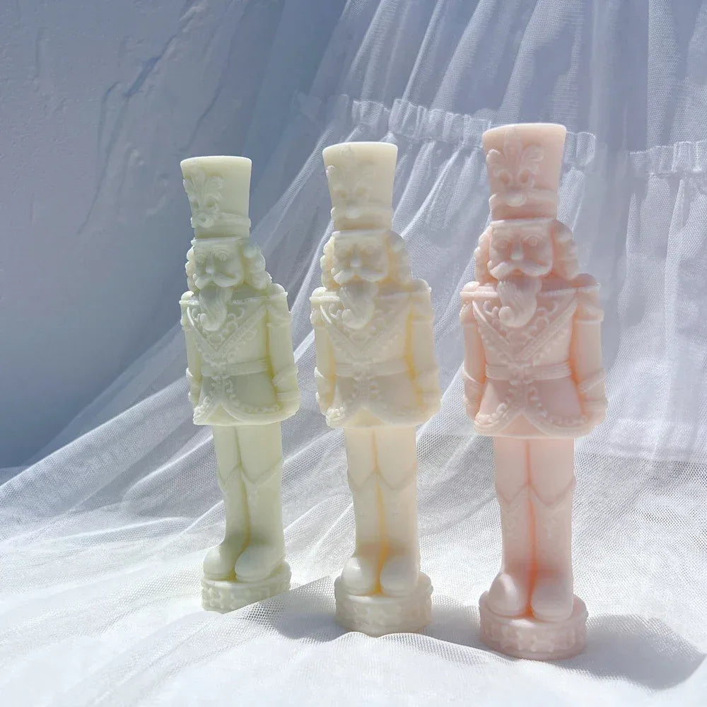Nutcracker Silicone Candle Mold Dinner Soy Wax Silicone Mould Christmas Ornaments Christmas Decor Silicone Mold