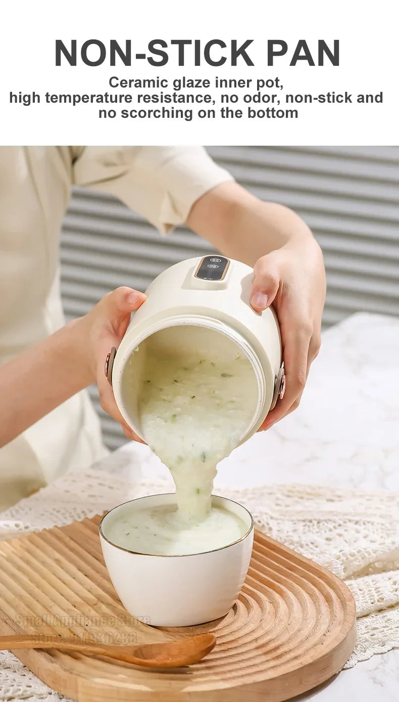 New Mini Rice Cooker Small 600ML Electric Cooker Multifunctional Electric Cooking Pot 12H Reservation Mini Hot Pot For Dormitory