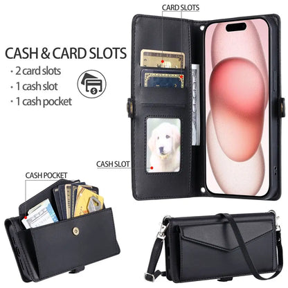 Coque Xiaomi 14 13 12 11 10 - Flip Wallet avec Porte-Carte et Lanière